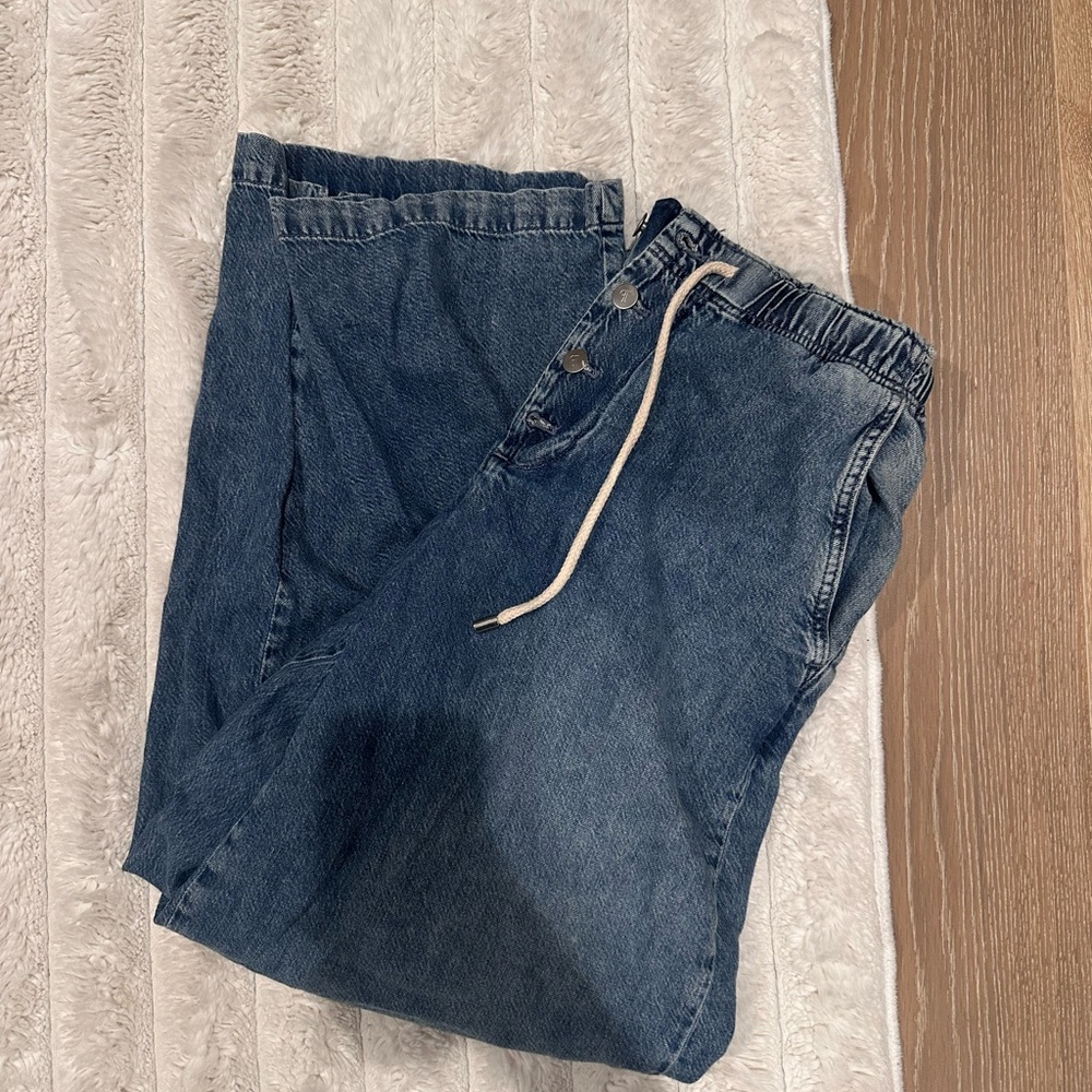 Anthropologie Blue Wide Leg Jeans - Picture 2 of 3